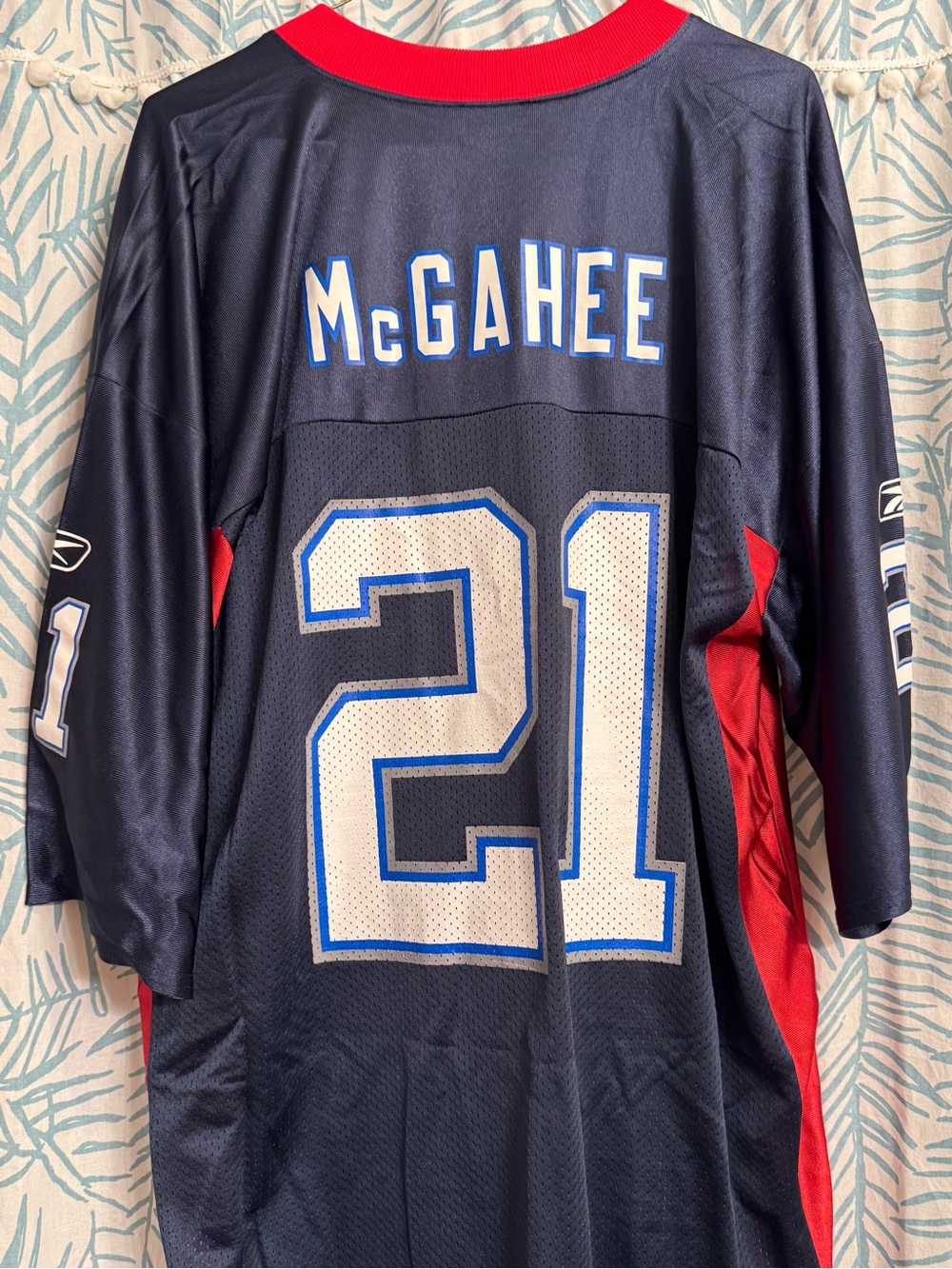 NFL McGahee #21 Navy and Red Team Football Jersey
